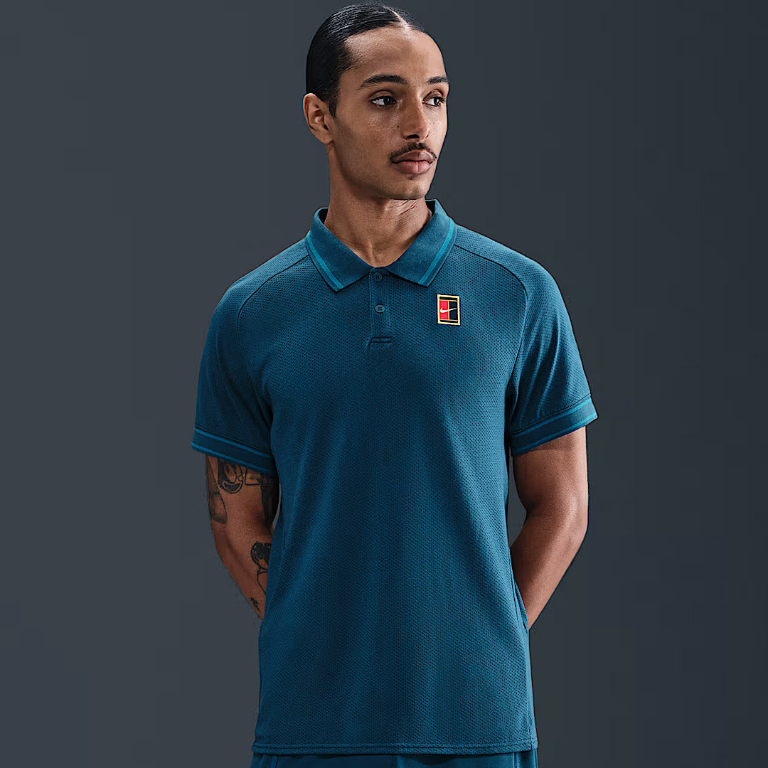 Nike Men's Heritage Polo - Blue Force/Green Abyss