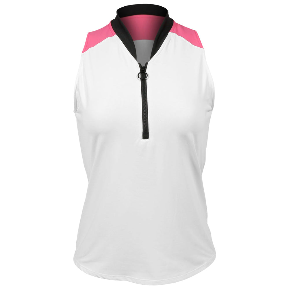 Sofibella Women's Amore Mio Zip Tank - White