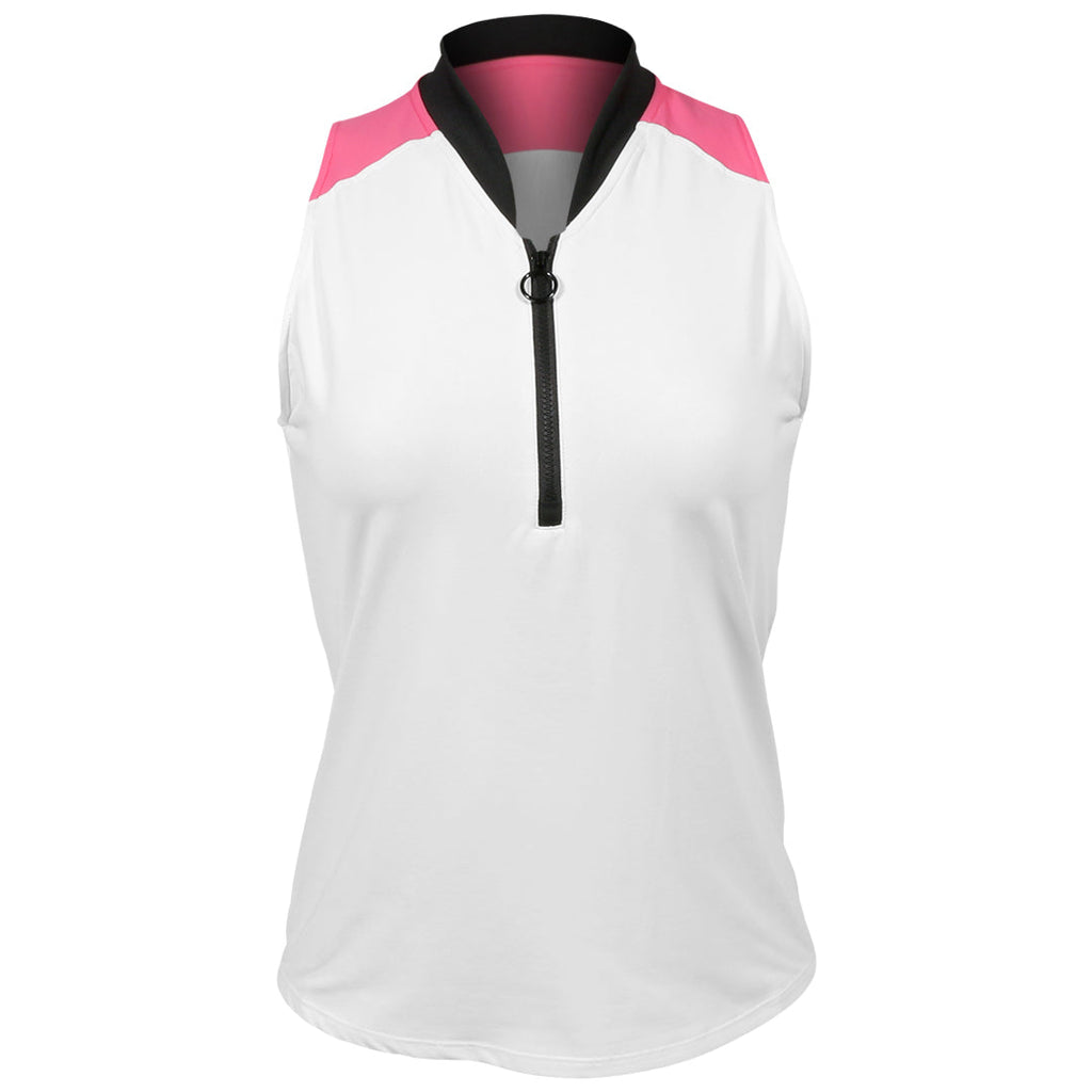 Sofibella Women's Amore Mio Zip Tank - White