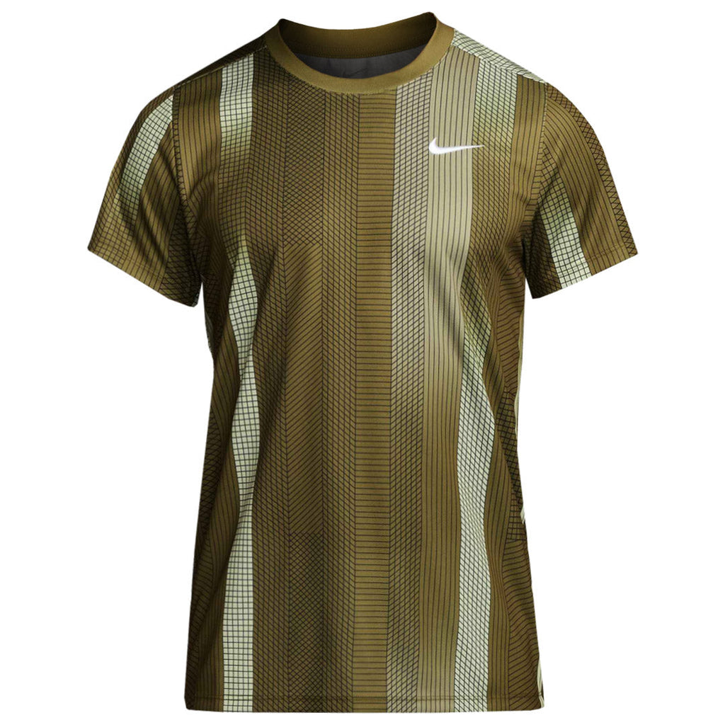 Nike Men's Victory Print Shirt - Olive Flak