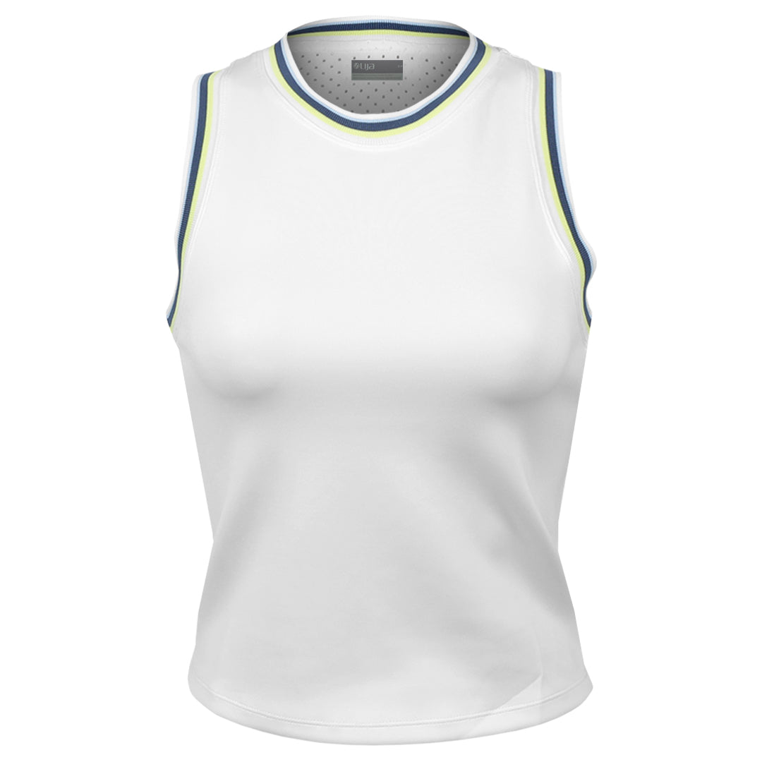 Lija It's all about Love Varsity Tank - White