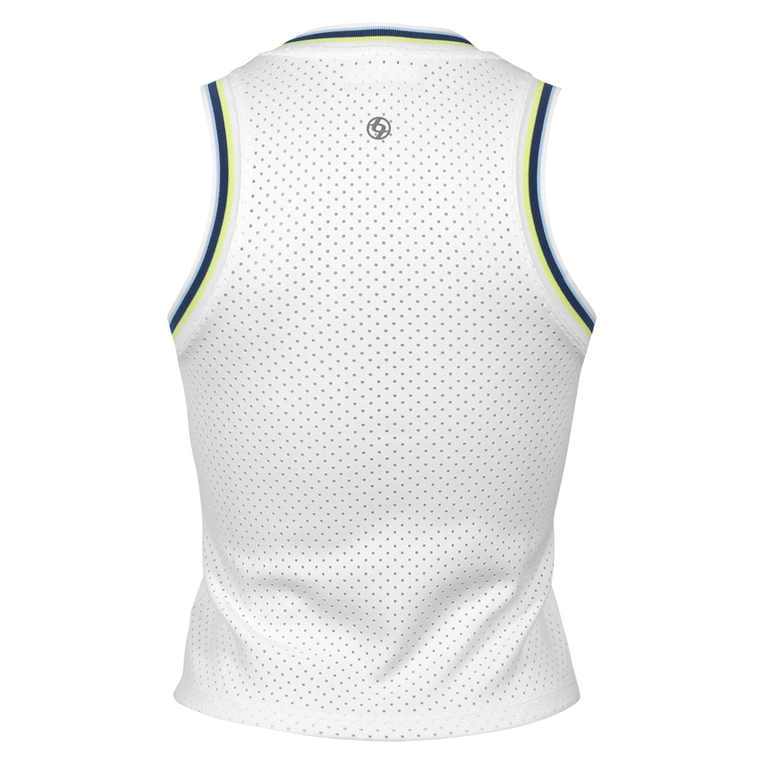 Lija It's all about Love Varsity Tank - White