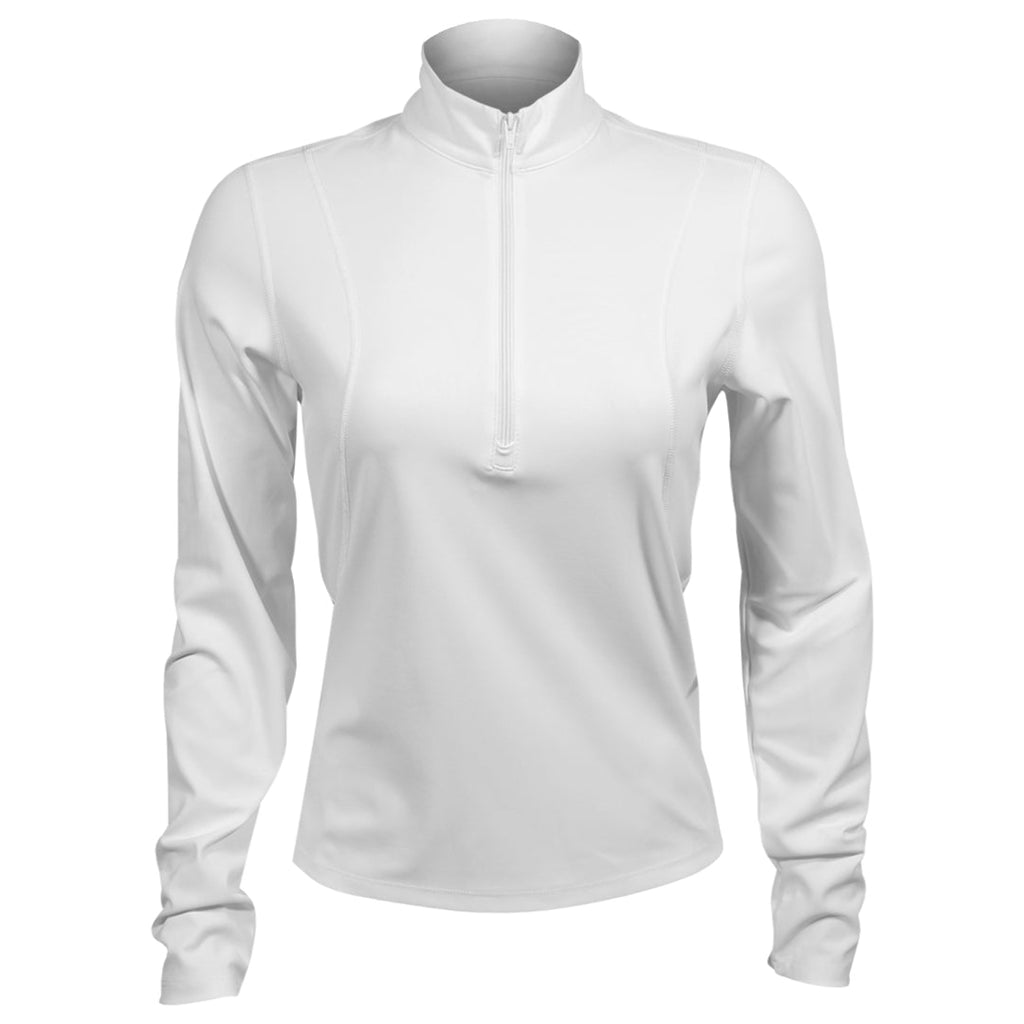 Lija Women's Nolan Mock 1/4 Zip - White