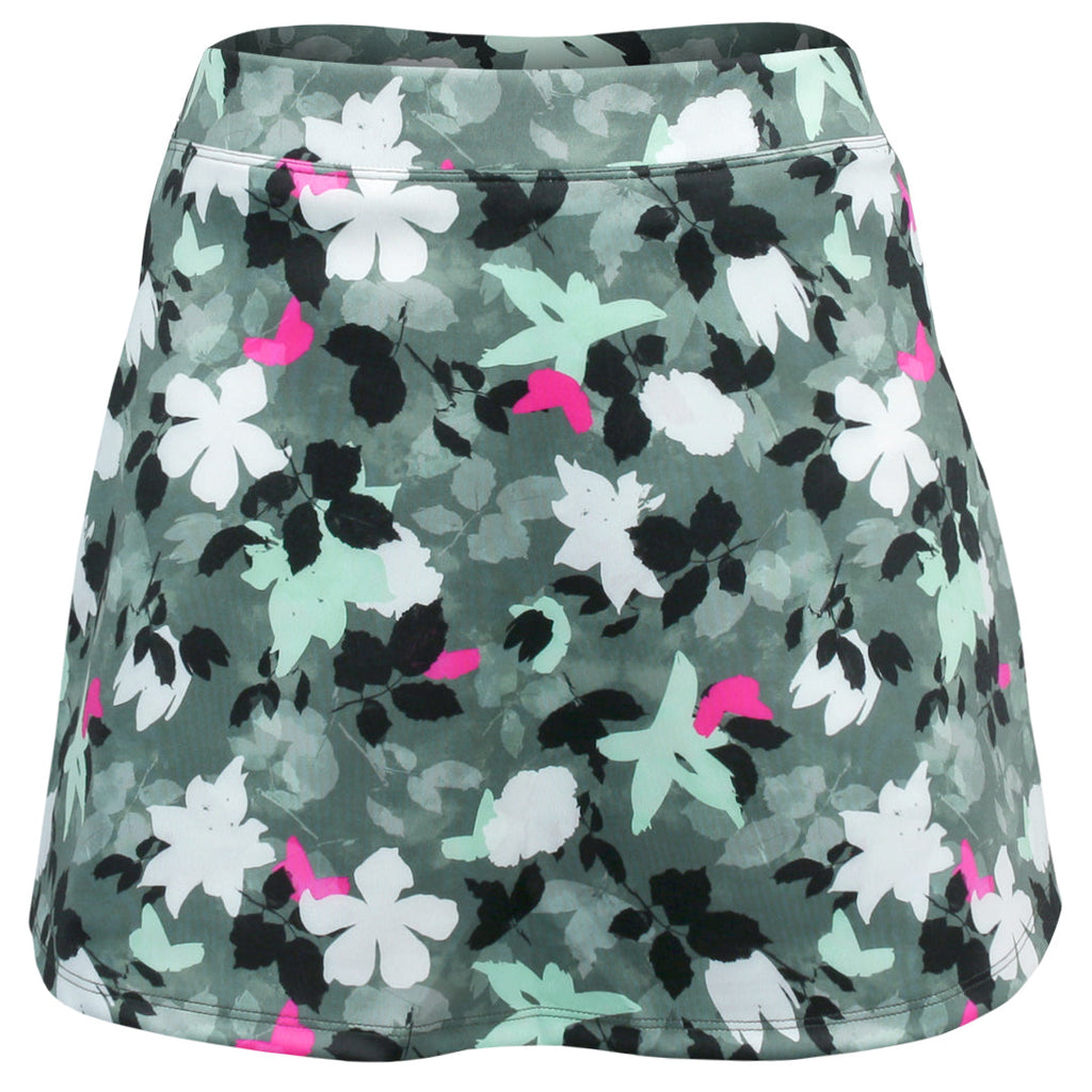 Lija Women's Holiday 25' Vixen Printed 13" Skort - Fern Bouquet