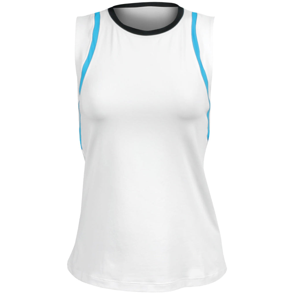 Sofibella Women's Style Icons Tank - White/Electric Blue