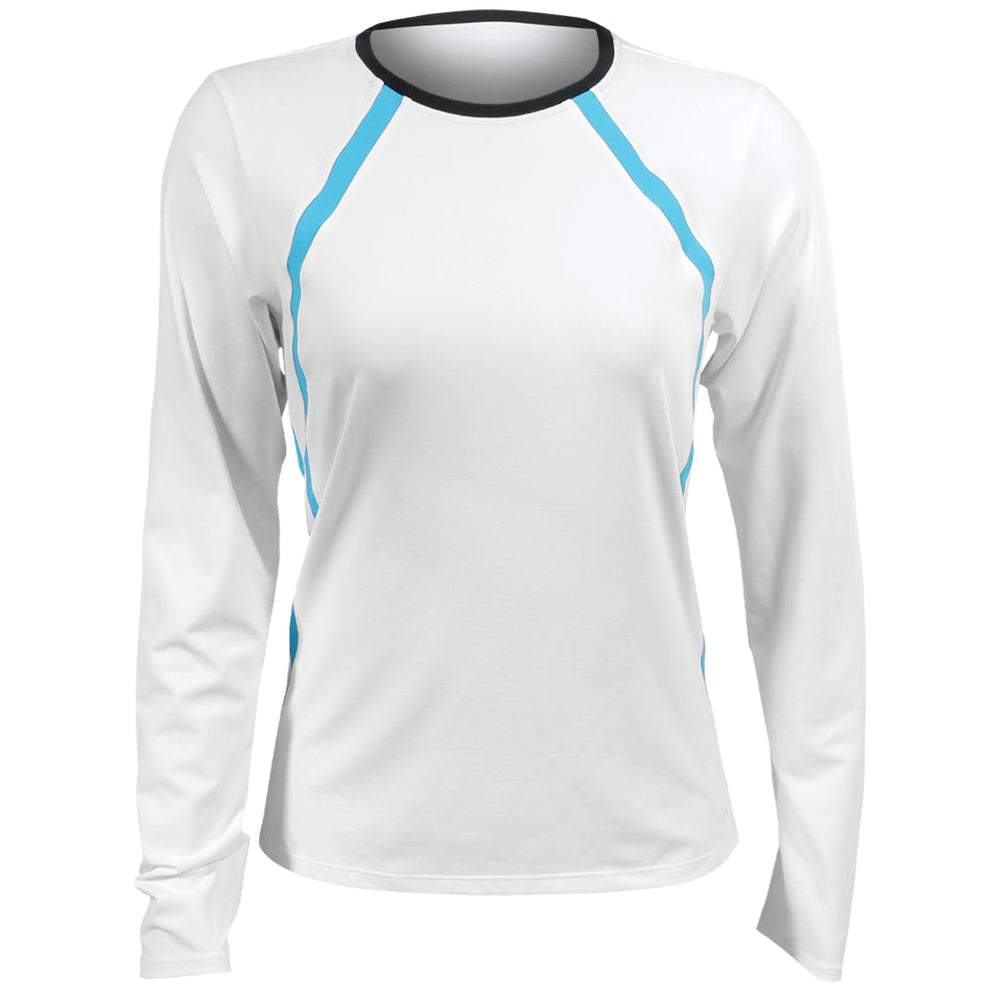 Sofibella Women's Style Icons Longsleeve Top - White/Electric Blue