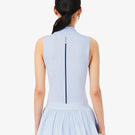 Lacoste Women's Ultra Dry Stretch Sleeveless Polo - Light Blue