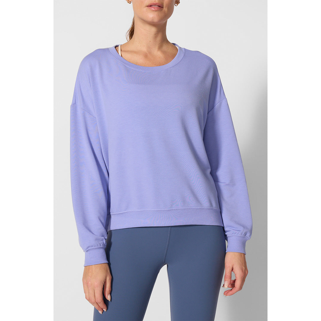 MPG Women's Cozy Fleece Relax Pullover - Jacaranda