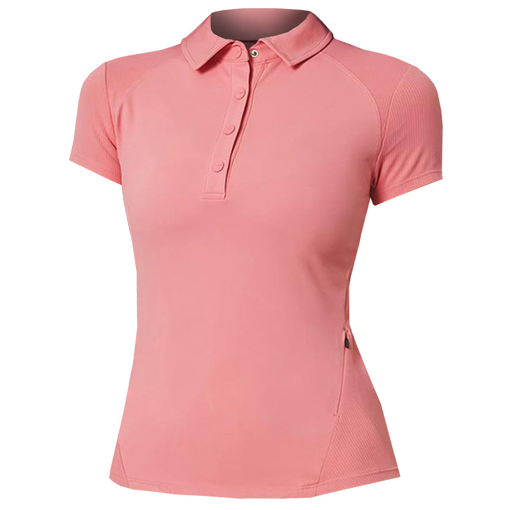 MPG Women's Vital Short Sleeve Polo - Strawberry Ice