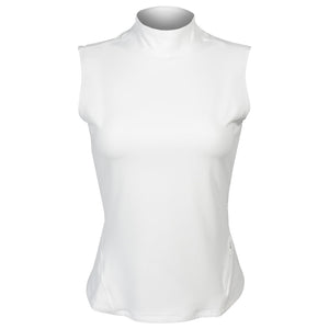 MPG Women's Vital Mock Neck Tank - Brilliant White