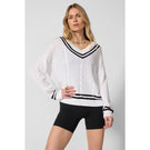 MPG Women's Club Sweater - Brilliant White/Black