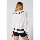MPG Women's Club Sweater - Brilliant White/Black