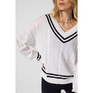 MPG Women's Club Sweater - Brilliant White/Black