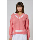 MPG Women's Club Sweater - Strawberry Ice/Brilliant White