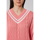 MPG Women's Club Sweater - Strawberry Ice/Brilliant White