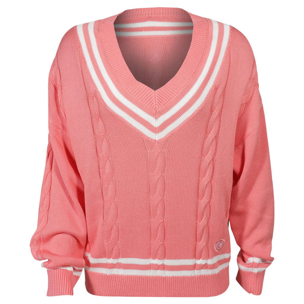 MPG Women's Club Sweater - Strawberry Ice/Brilliant White