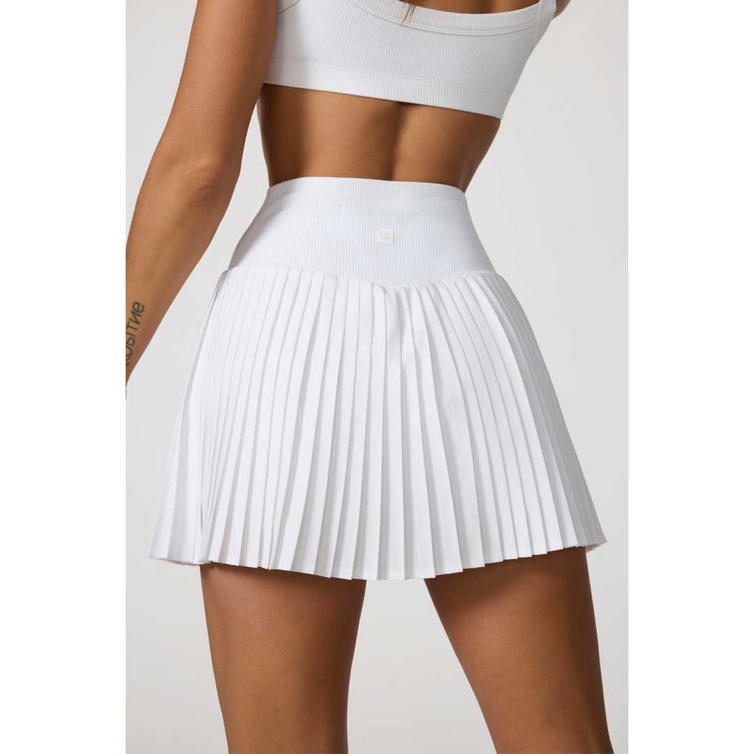 MPG Women's Club Micro Pleated Skort - Brilliant White