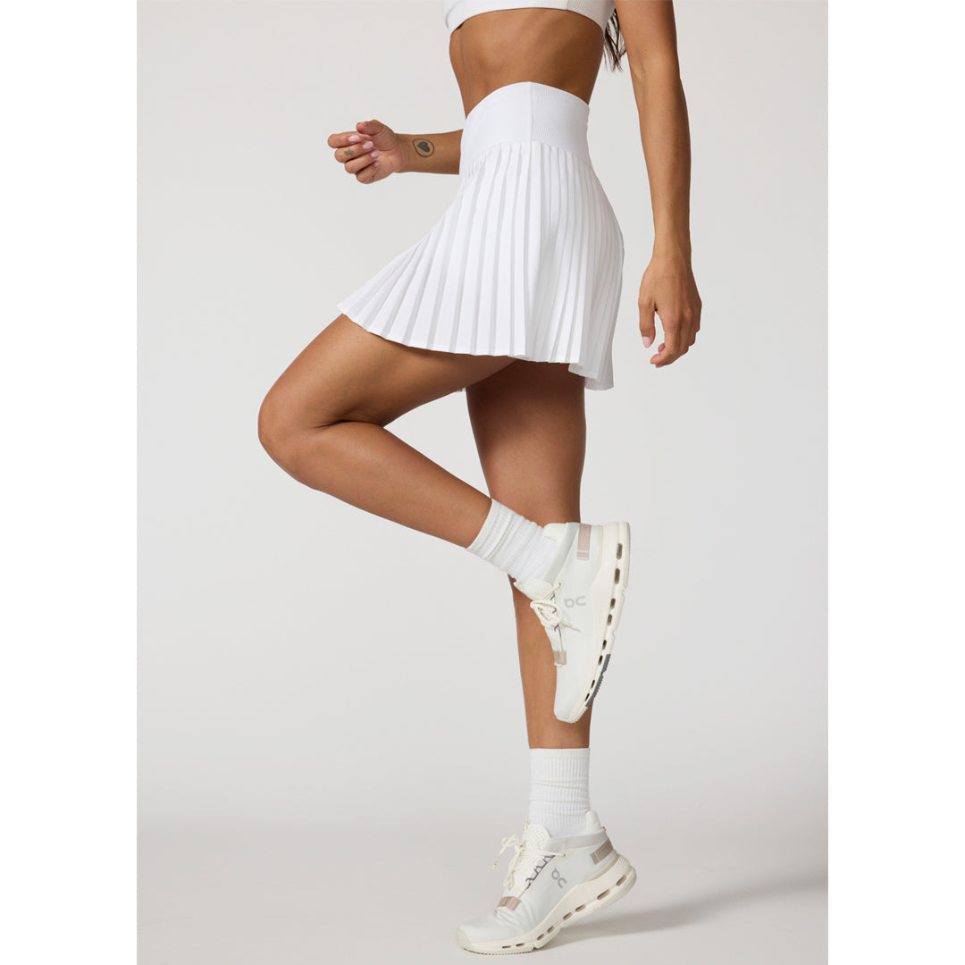 MPG Women's Club Micro Pleated Skort - Brilliant White