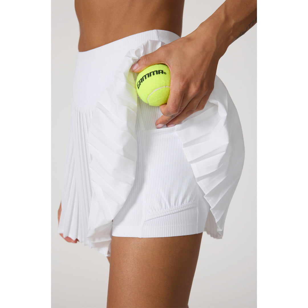 MPG Women's Club Micro Pleated Skort - Brilliant White
