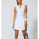 MPG Women's Vital Sleeveless Polo Dress - White