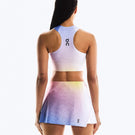 On Women's Court Side Pleat Skort - White/Indigo