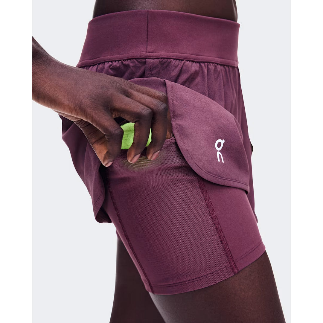 On Women's Court 2 In 1 Short - Cassis