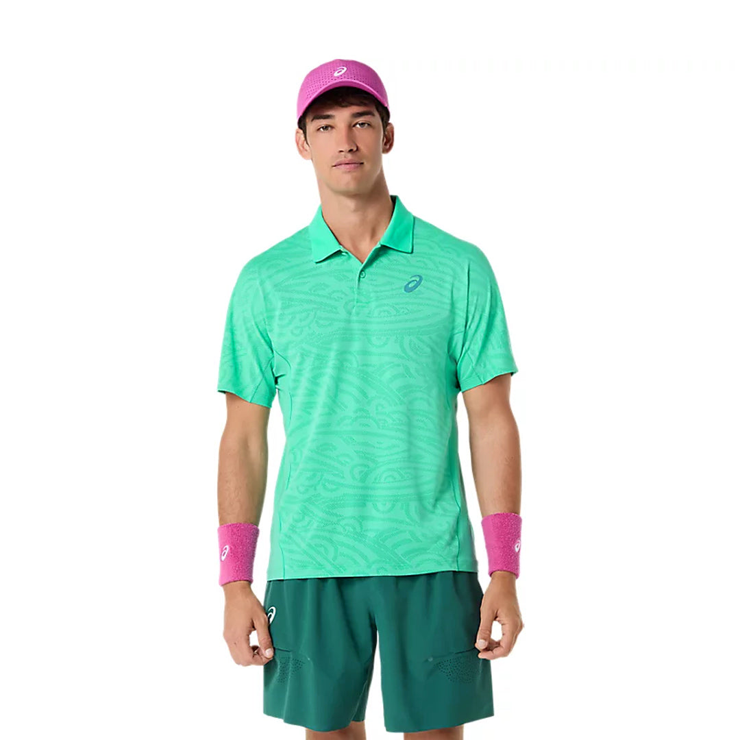 Asics Men's Match Jaquard Polo - Aurora Green