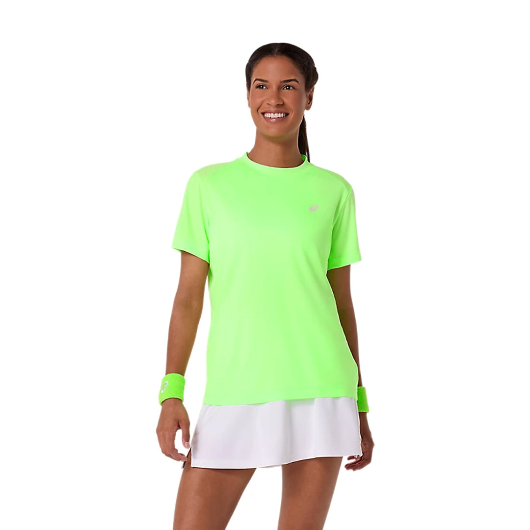Asics Women's Court Short Sleeve Tee - Illuminate Green
