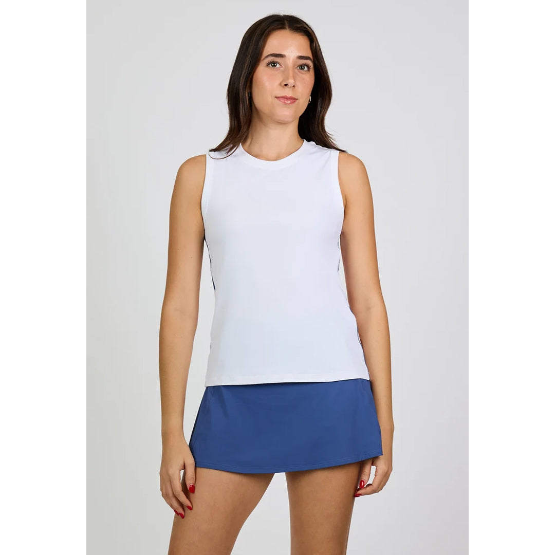 Sofibella Women's Style Icons Full Back Tank - White/Twilight