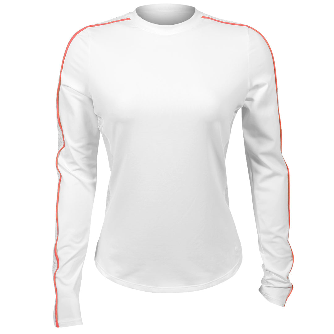 Sofibella Women's Style Icons Long Sleeve Top - White/Coral