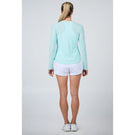 Sofibella Women's UV Colors Staples Mesh Long Sleeve - Blue Light