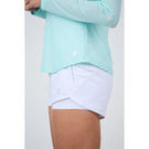 Sofibella Women's UV Colors Staples Mesh Long Sleeve - Blue Light