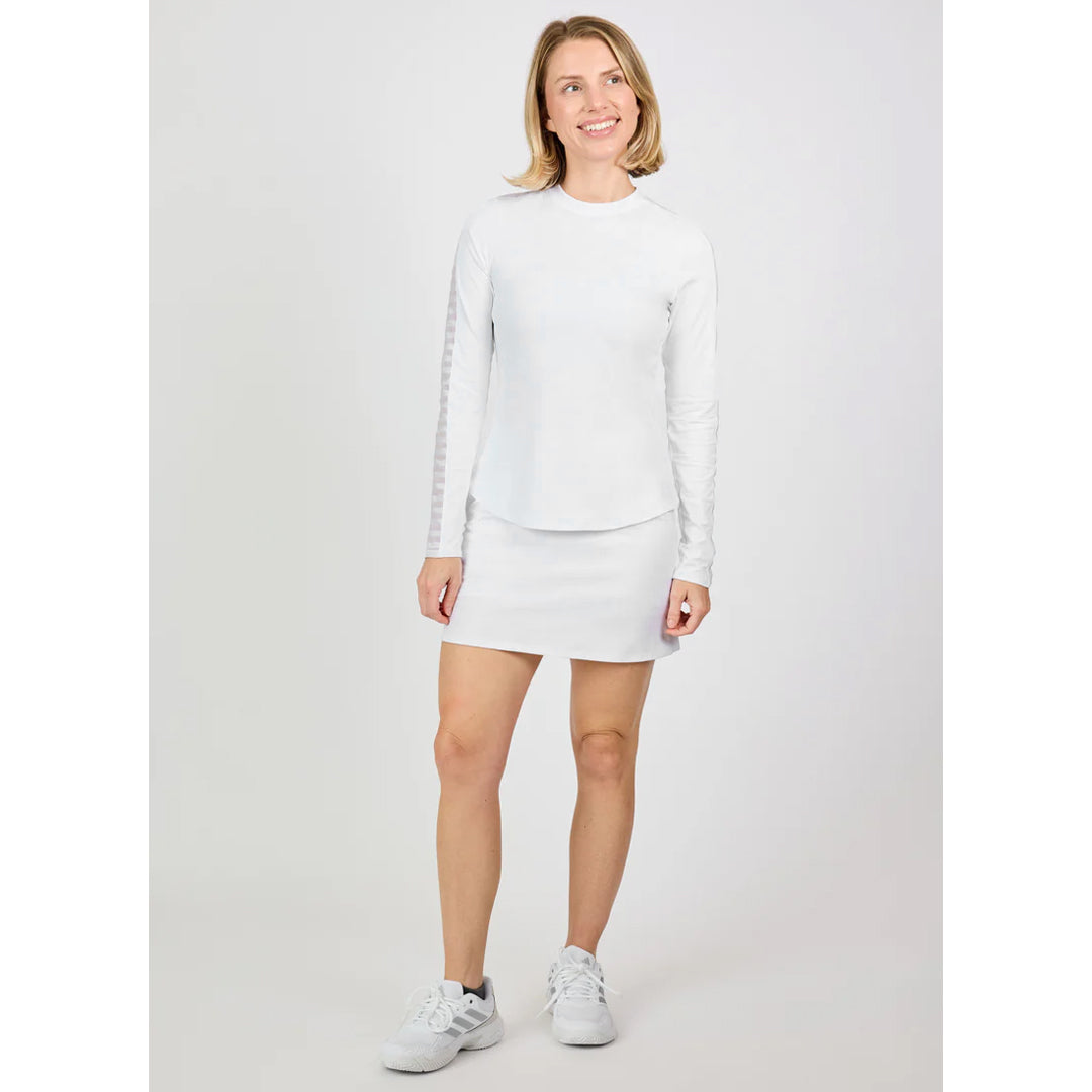 Sofibella Women's White Stripes Longsleeve Top - White
