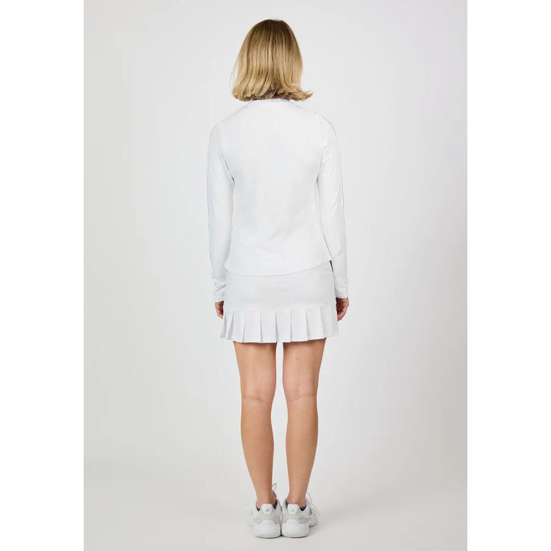 Sofibella Women's White Stripes Longsleeve Top - White