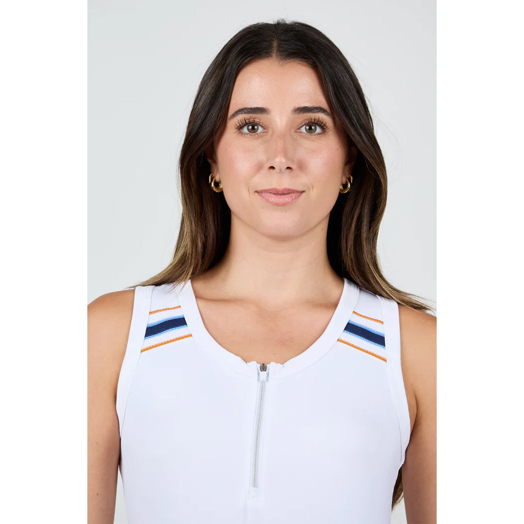 Sofibella Women's Classic Currents Racerback Tank - White
