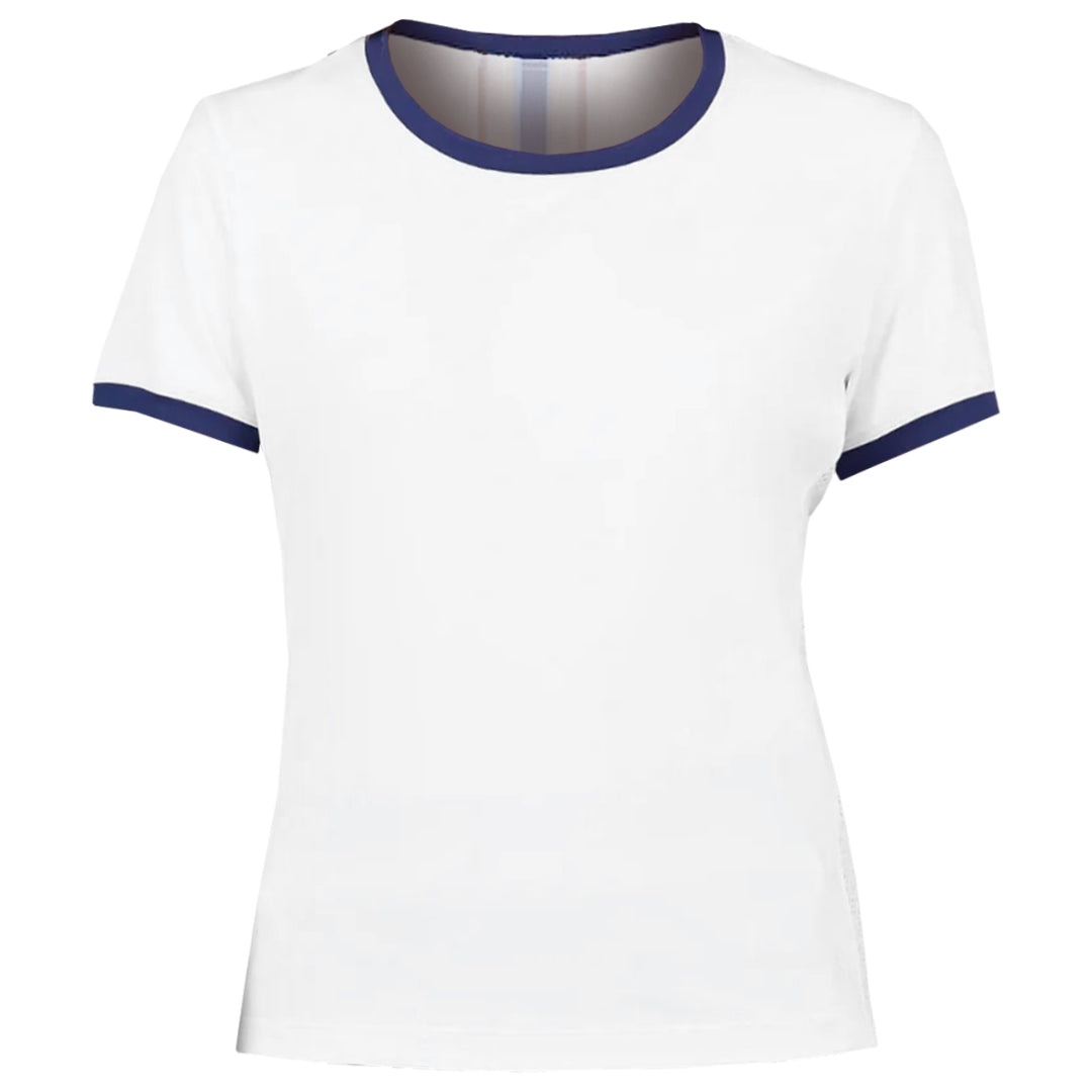 Sofibella Women's Classic Currents Cap Sleeve Tee - White