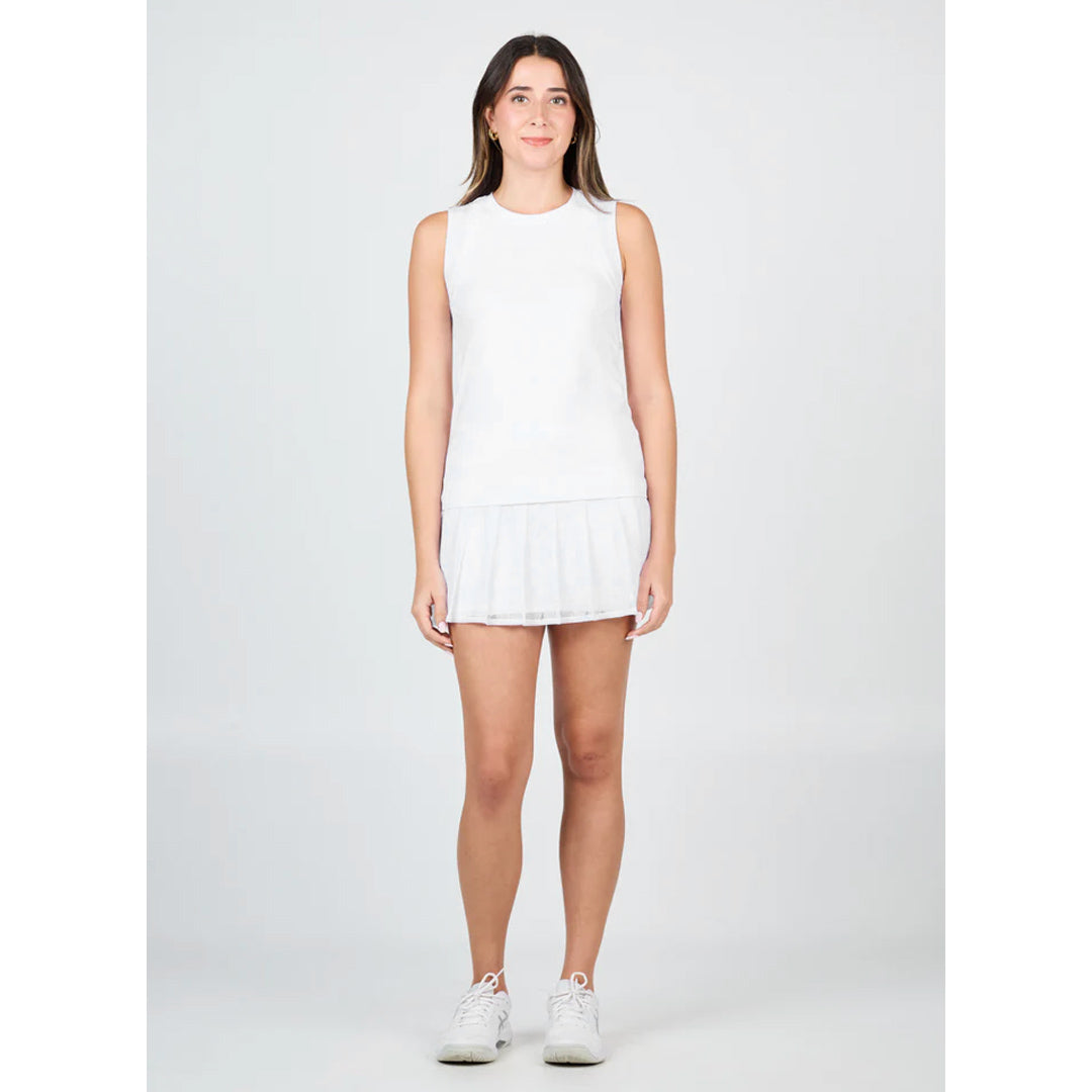 Sofibella Women's White Lotus Sleeveless Top - White
