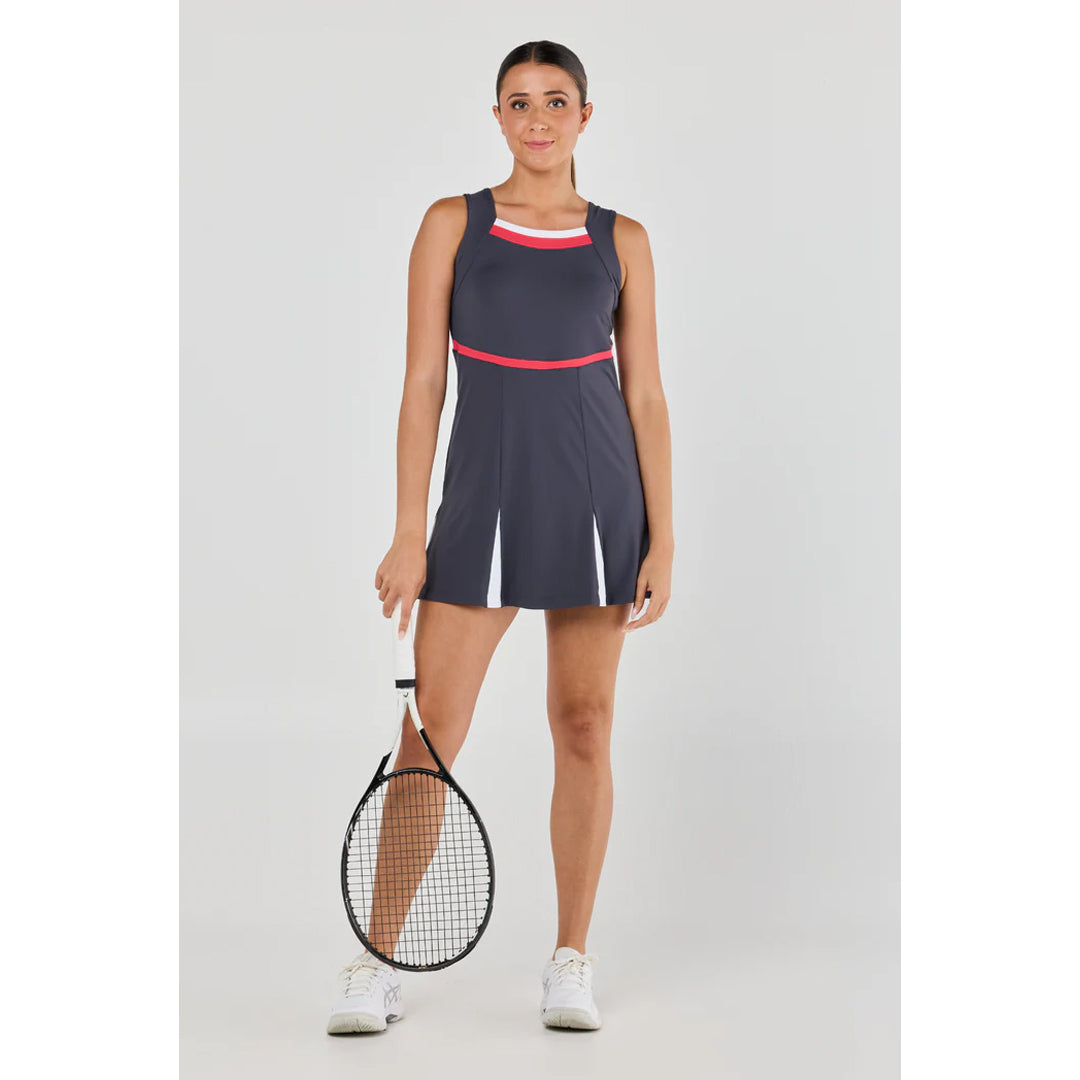 Sofibella Women's Berry Fusion Tennis Dress - Dark Grey