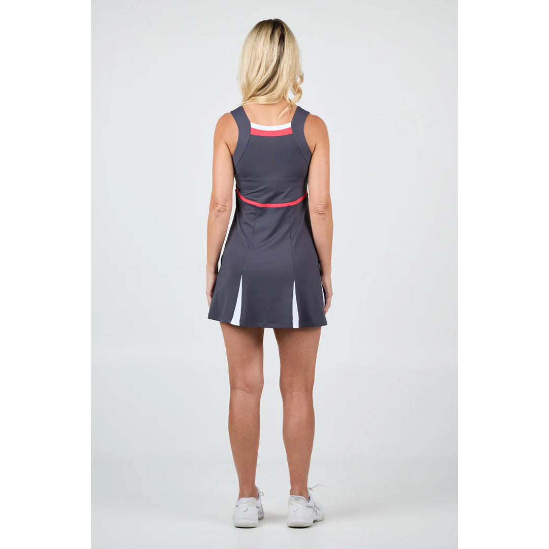 Sofibella Women's Berry Fusion Tennis Dress - Dark Grey
