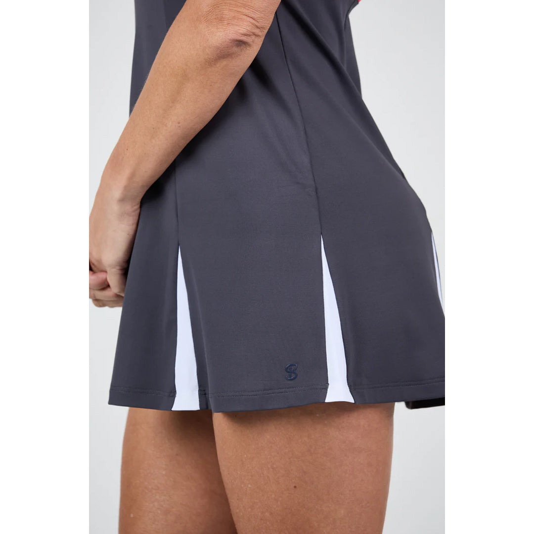 Sofibella Women's Berry Fusion Tennis Dress - Dark Grey