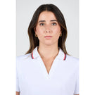 Sofibella Women's Berry Fusion Short Sleeve Polo - White