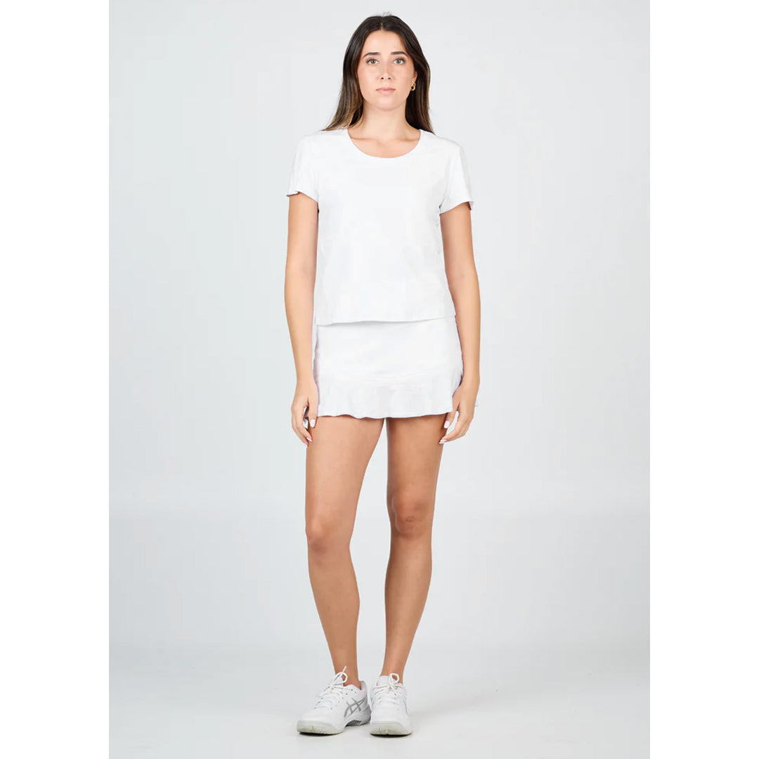 Sofibella Women's White Lotus Short Sleeve Tee - White