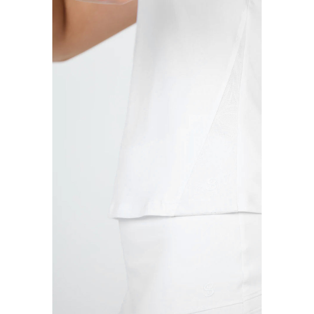 Sofibella Women's White Lotus Short Sleeve Tee - White