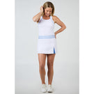 Sofibella Women's Spring Tide 14" Skort - White/Periwinkle Blue