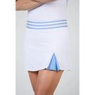 Sofibella Women's Spring Tide 14" Skort - White/Periwinkle Blue
