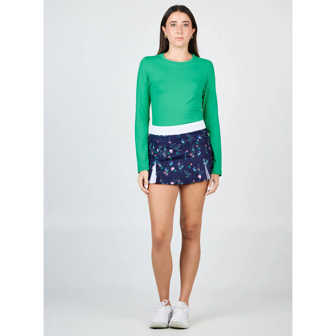 Sofibella Women's UV Colors Floral 13" Skort - Floral Bliss