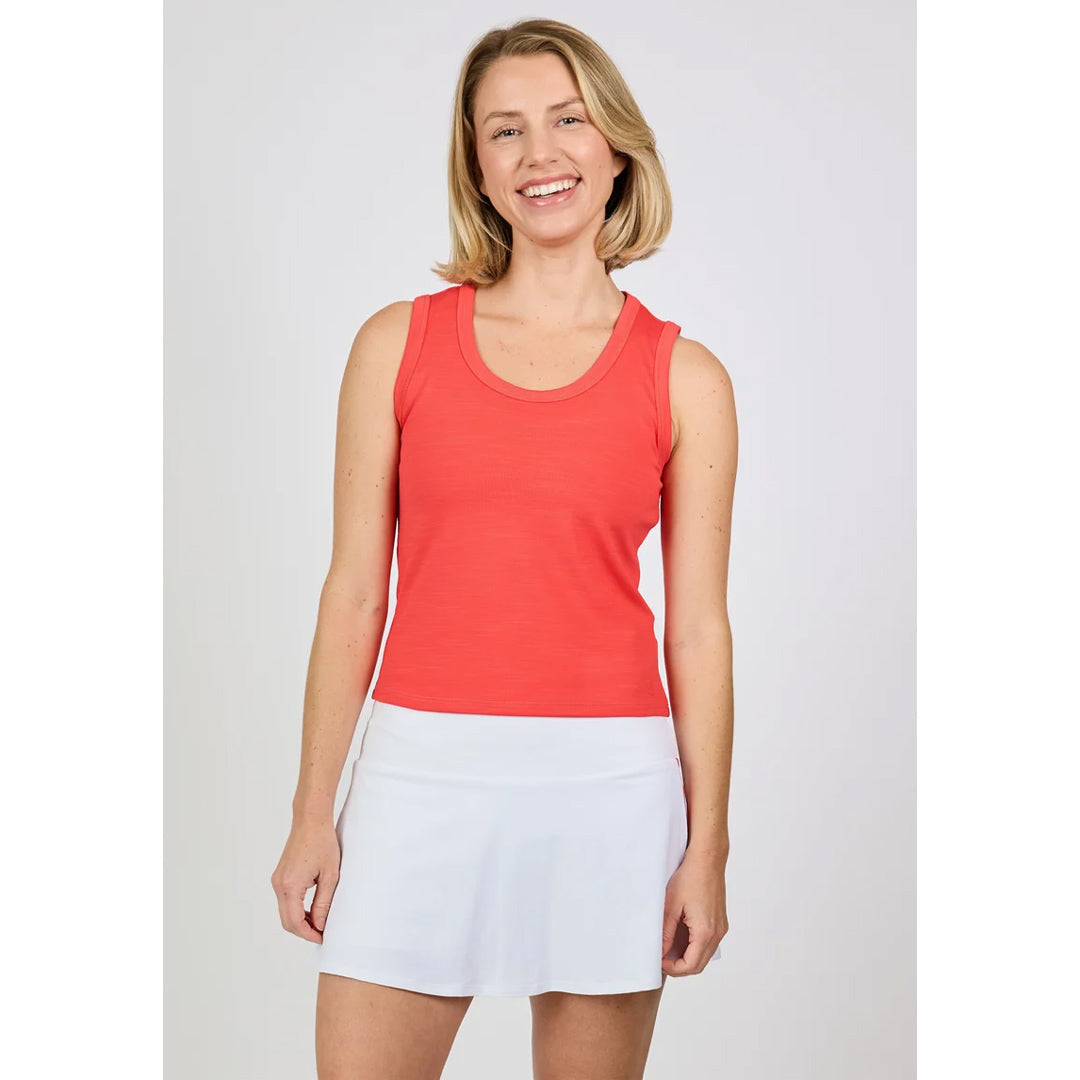 Sofibella Women's Viva Hibiscus Soft Rib Tank - Hibiscus