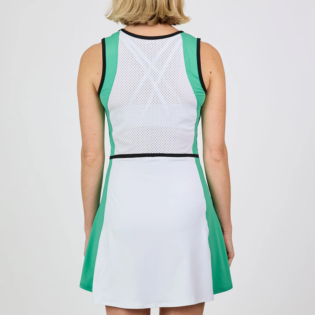 Sofibella Women's Alpine Story Tennis Dress - White/Alpine