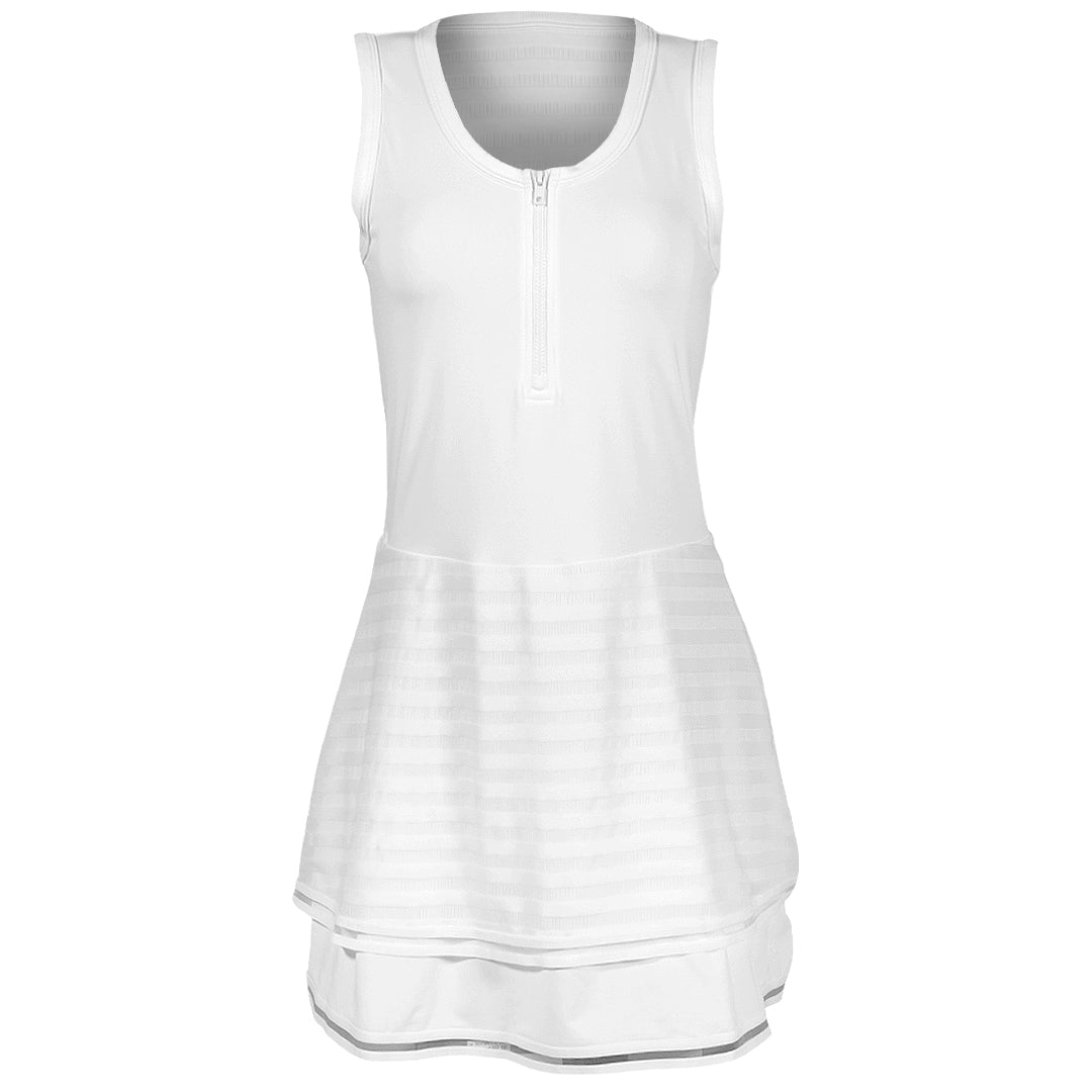 Sofibella Women's White Stripes Tennis Dress - White