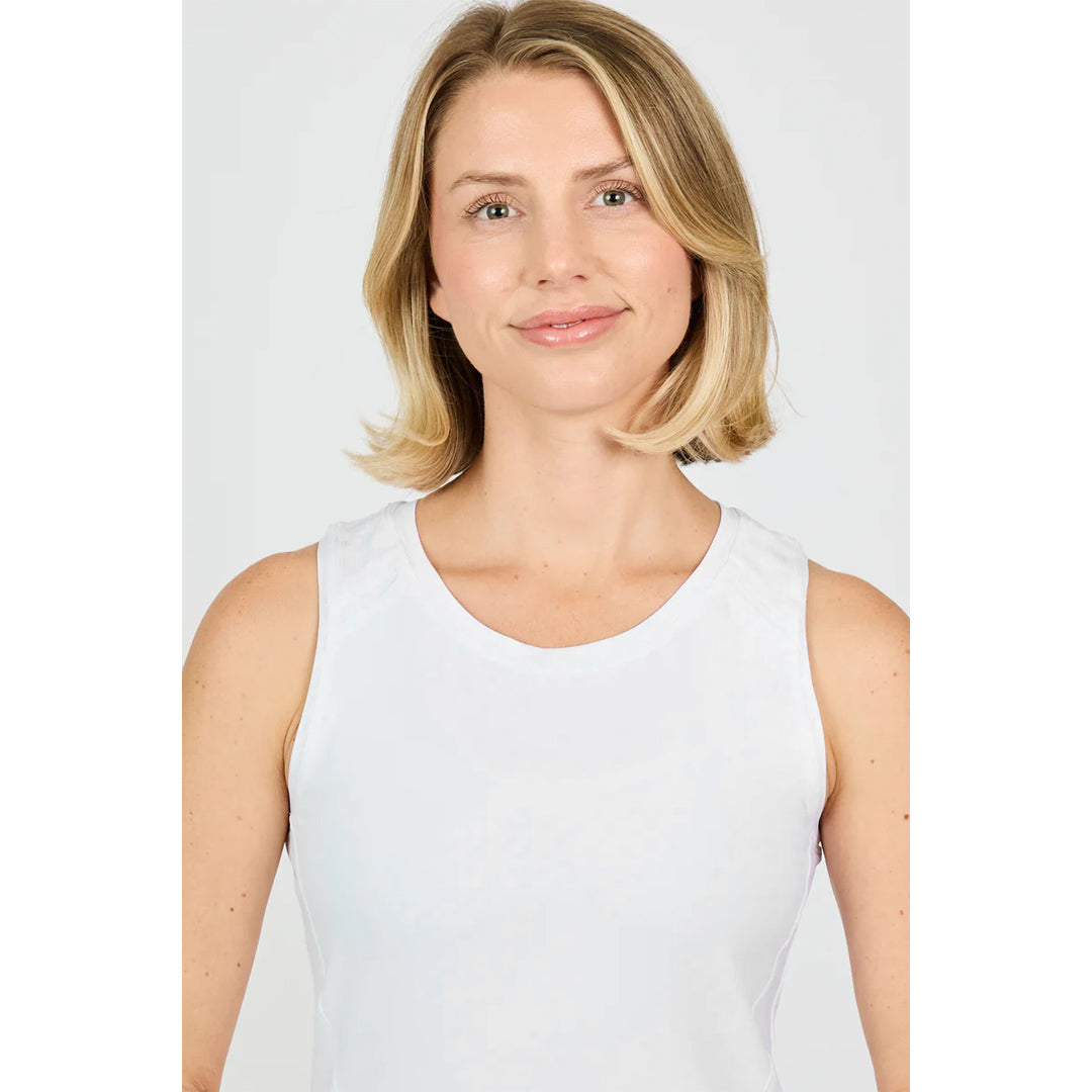 Sofibella Women's White Stripes 23" Tank - White